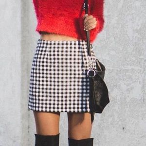 NWT! Gingham Black & White Mini Skirt ⭐️